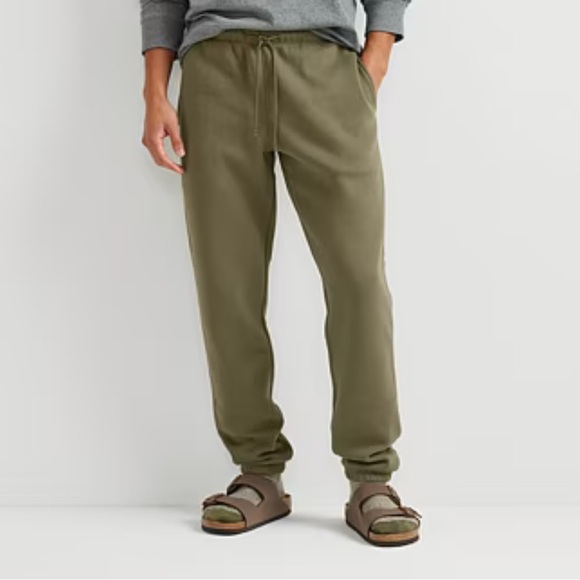 EDDIE BAUER lounge jogger Men's Large Olive Jogger Pants cozy comfort athleisure - Picture 1 of 9